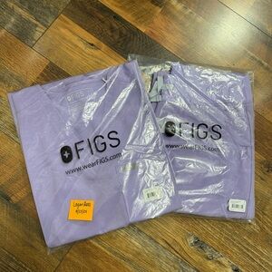 FIGS Lavender Dew Catarina Top + High Waisted Zamora Jogger Set